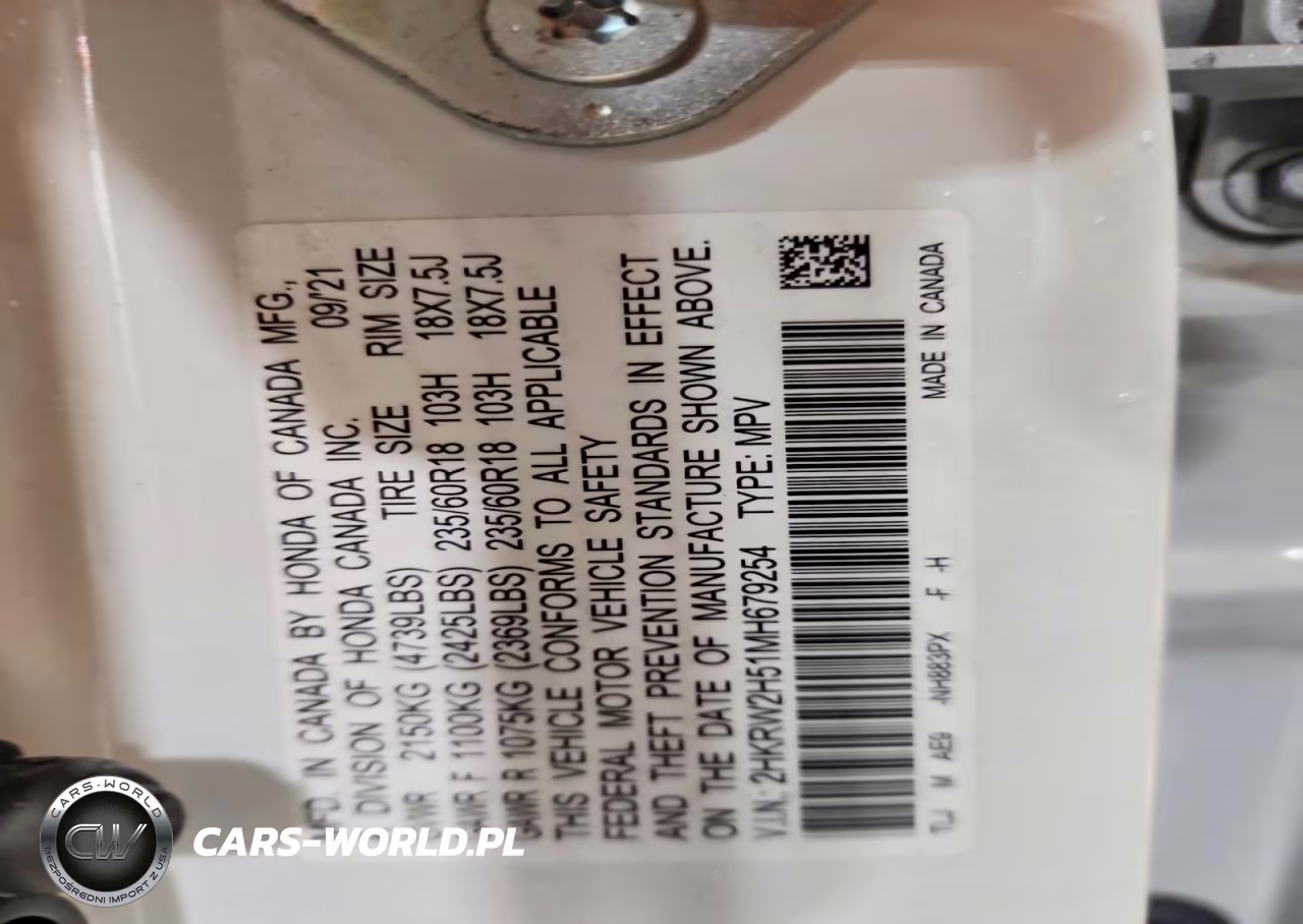 2021 Honda Cr-V Ex VIN:2HKRW2H51MH679254 - 13