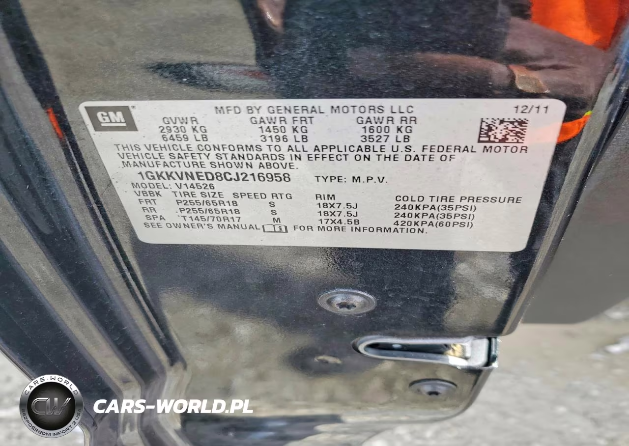 2012 GMC Acadia Sle VIN:1GKKVNED8CJ216958 - 13
