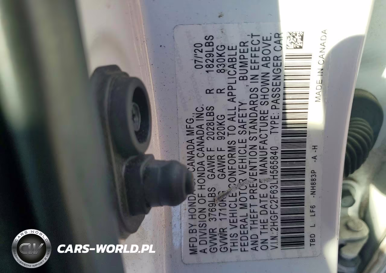 2020 Honda Civic Lx VIN:2HGFC2F63LH565840 - 13
