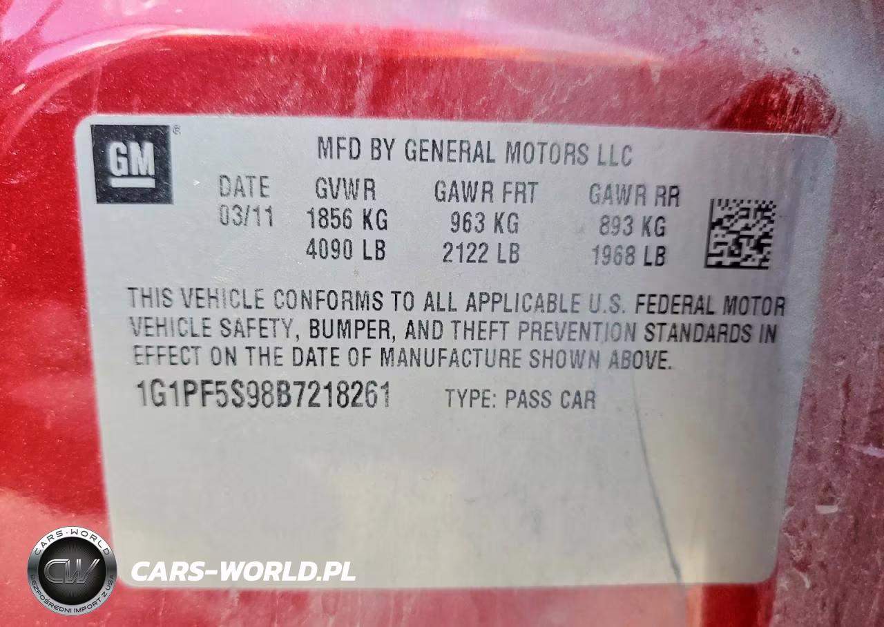 2011 Chevrolet Cruze Lt VIN:1G1PF5S98B7218261 - 12