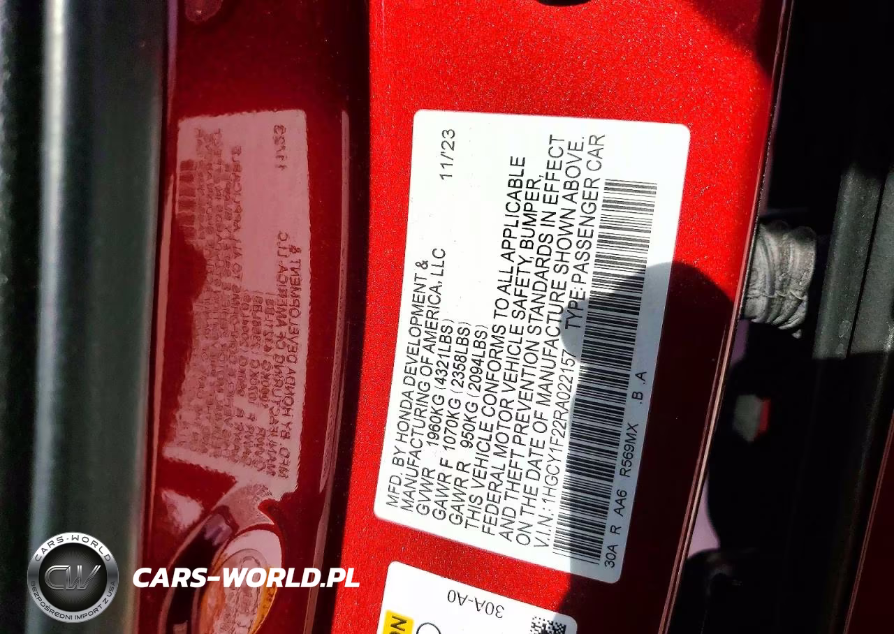 2024 Honda Accord Lx VIN:1HGCY1F22RA022157 - 12