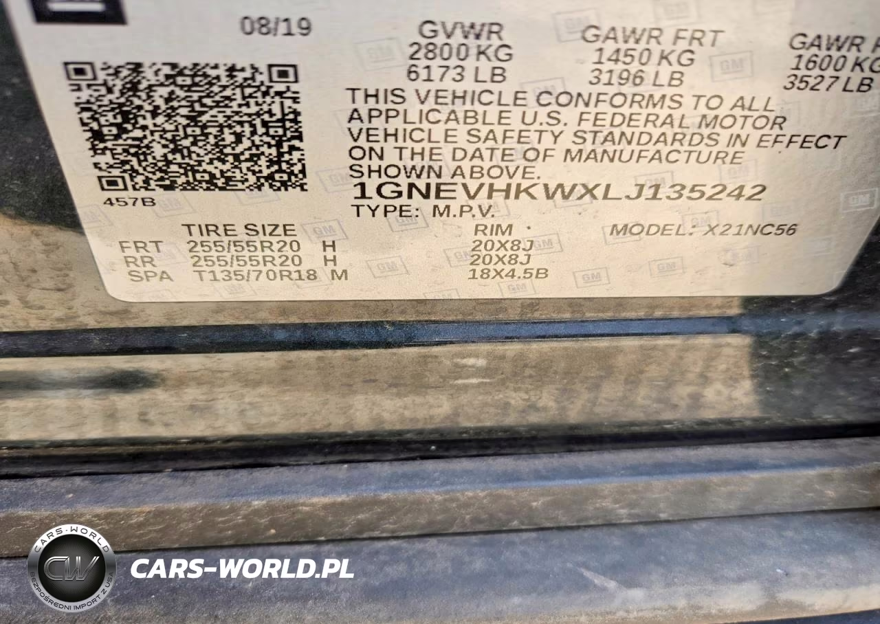 2020 Chevrolet Traverse Lt VIN:1GNEVHKWXLJ135242 - 13