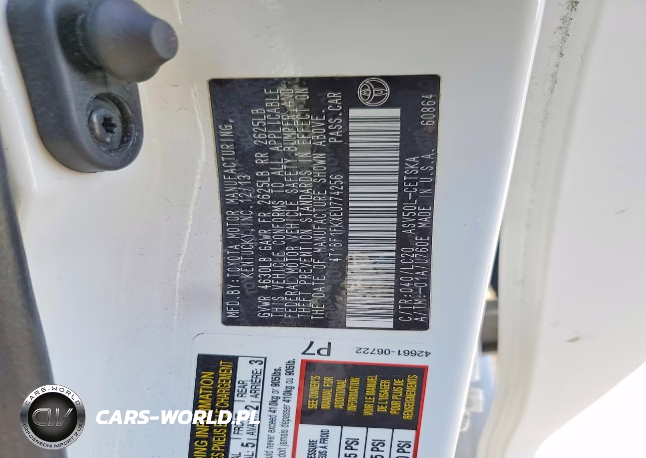 2014 Toyota Camry Se VIN:4T1BF1FKXEU774256 - 13