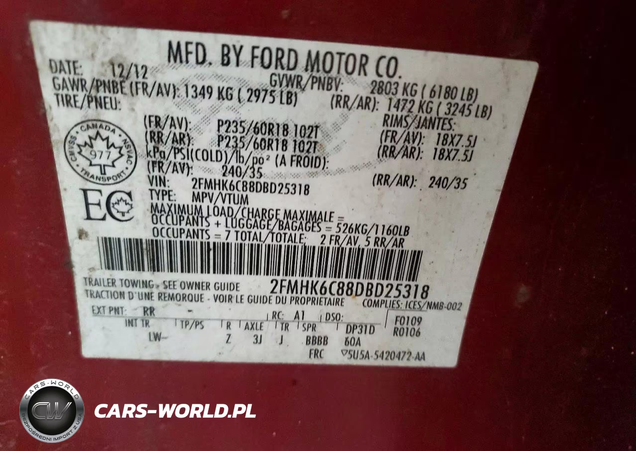 2013 Ford Flex Sel VIN:2FMHK6C88DBD25318 - 13