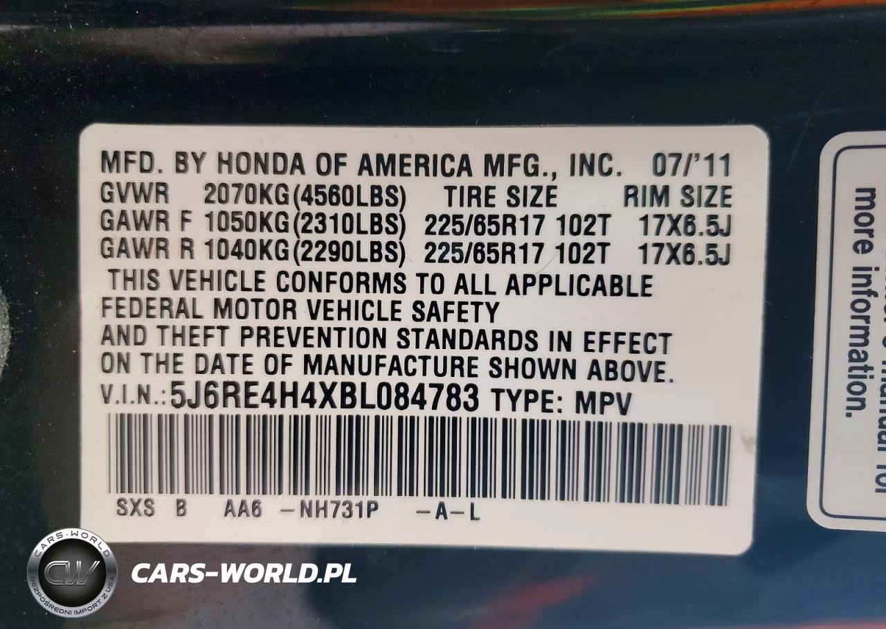 2011 Honda Cr-V Se VIN:5J6RE4H4XBL084783 - 13