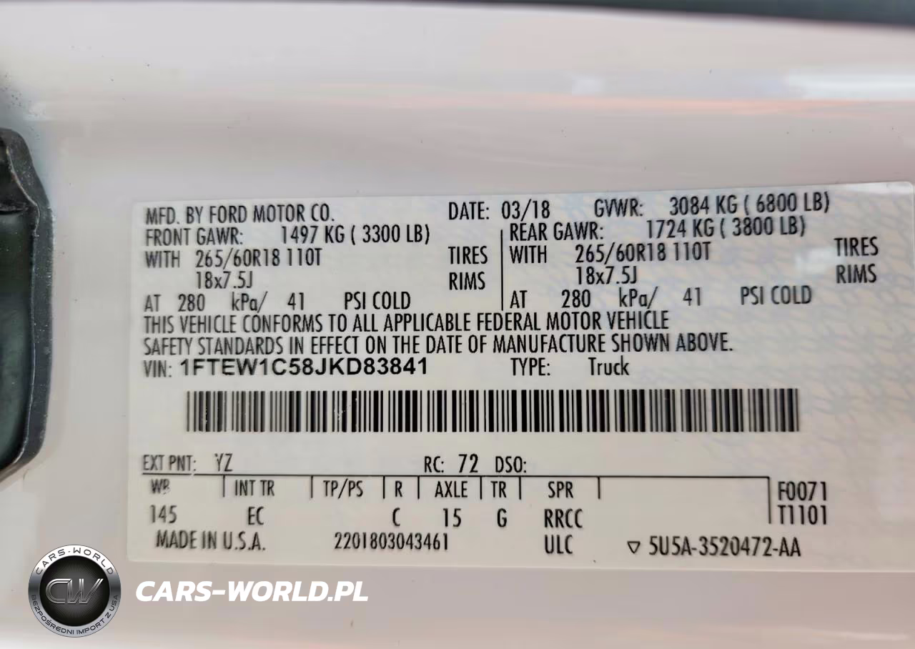 2018 Ford F150 Supercrew VIN:1FTEW1C58JKD83841 - 12