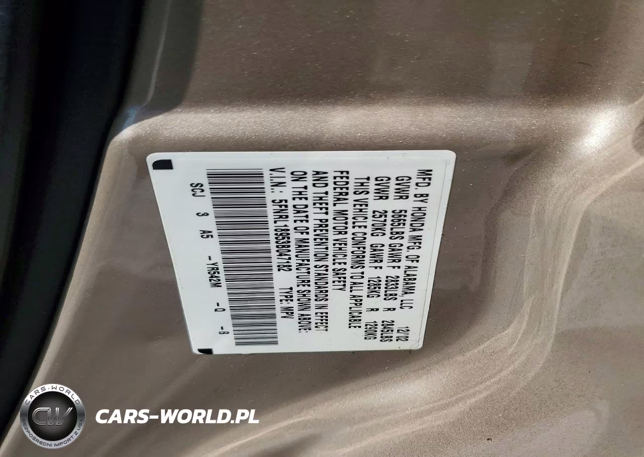 2003 Honda Odyssey Exl VIN:5FNRL18953B047182 - 13