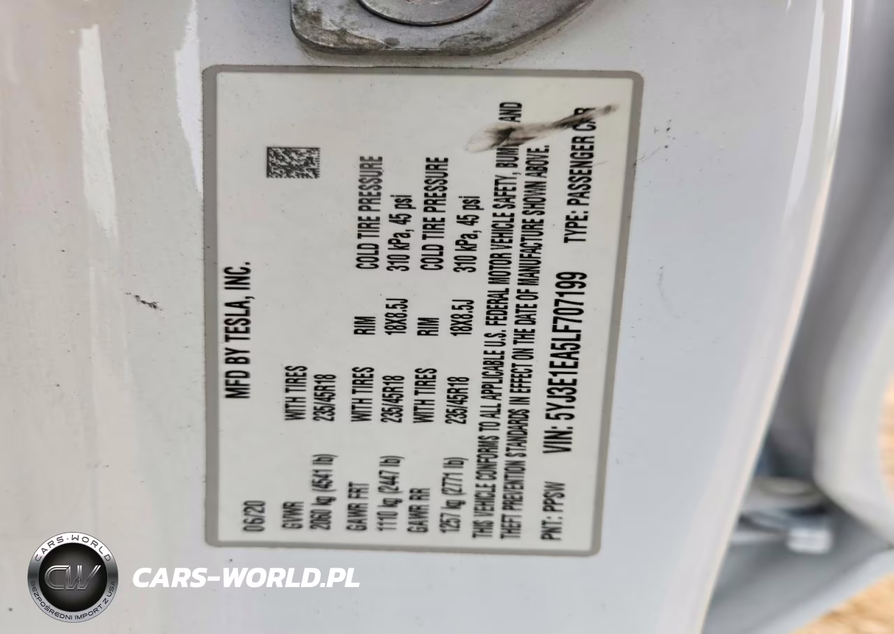 2020 Tesla Model 3 VIN:5YJ3E1EA5LF707199 - 13