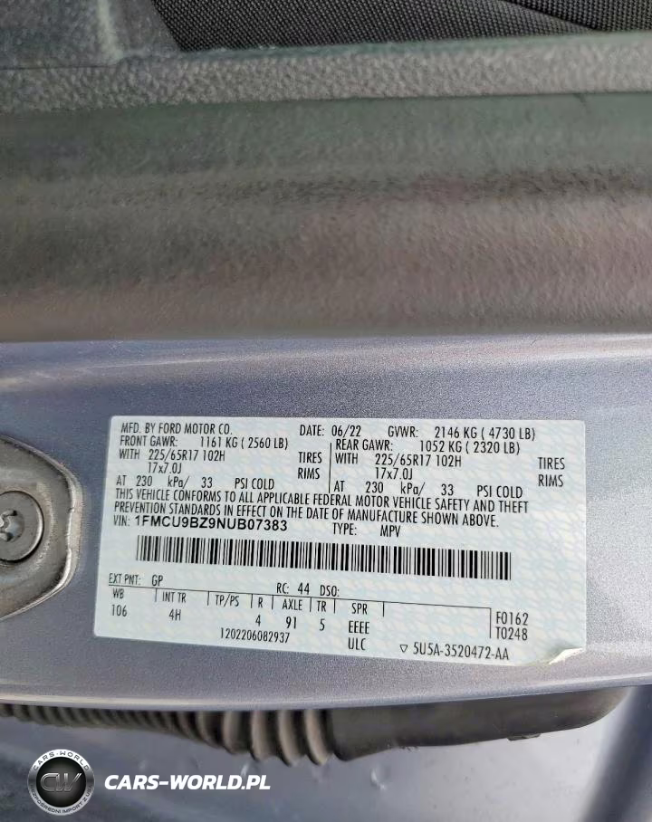 2022 Ford Escape Se VIN:1FMCU9BZ9NUB07383 - 13