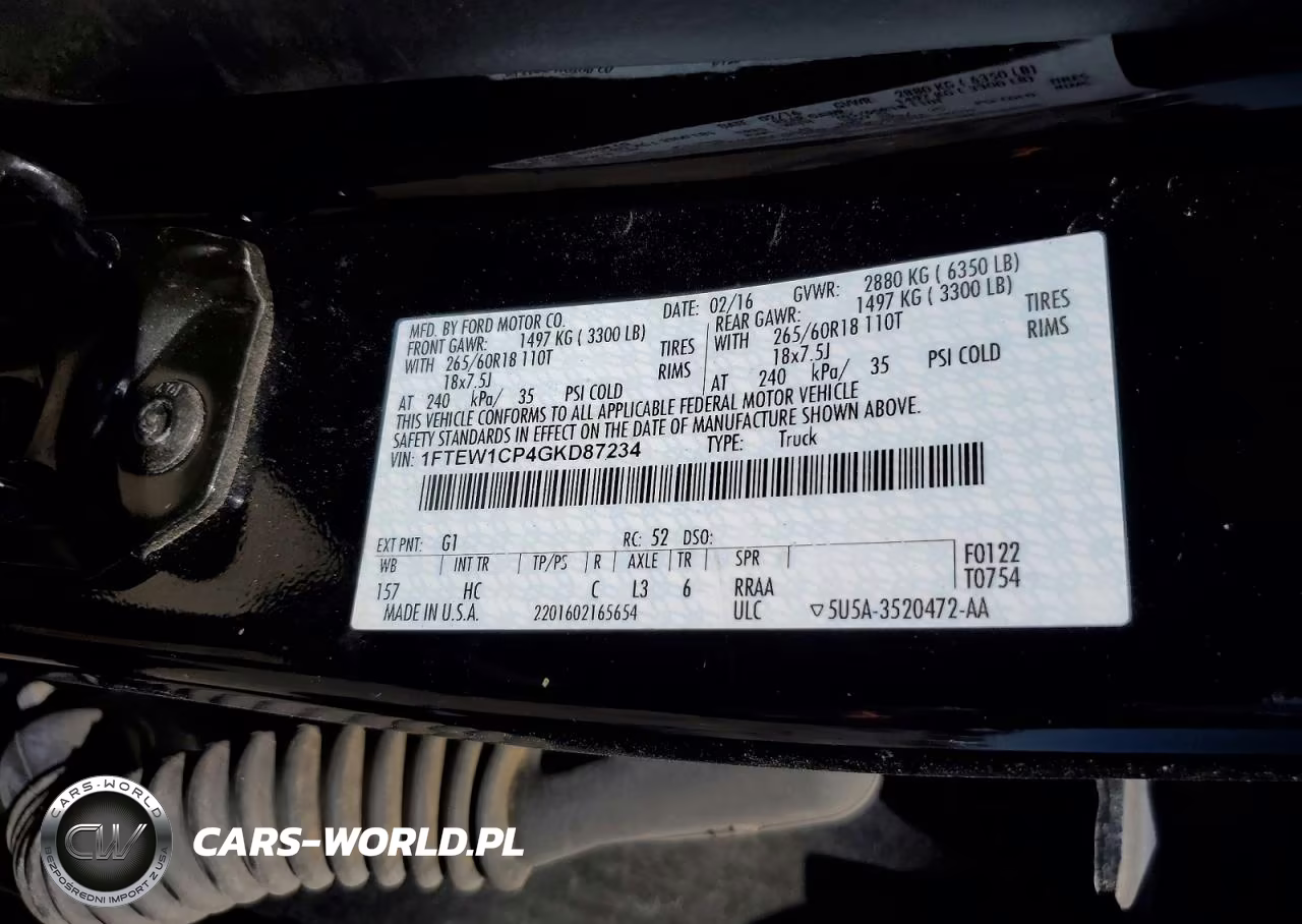2016 Ford F150 Supercrew VIN:1FTEW1CP4GKD87234 - 12