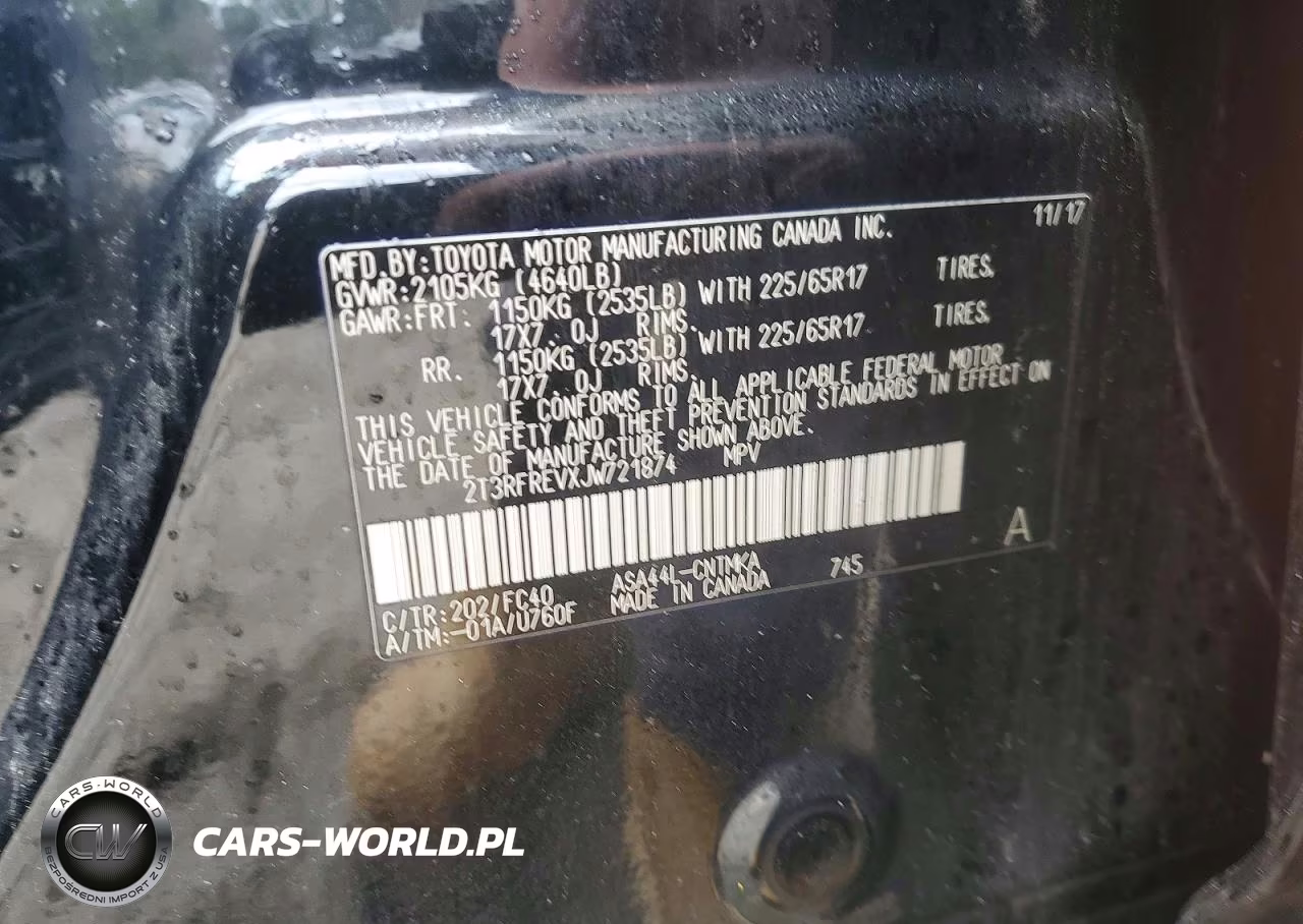 2018 Toyota Rav4 Xle VIN:2T3RFREVXJW721874 - 14
