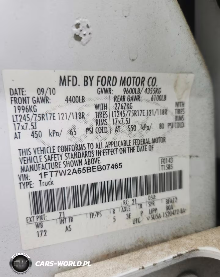 2011 Ford F250 Super Duty VIN:1FT7W2A65BEB07465 - 12