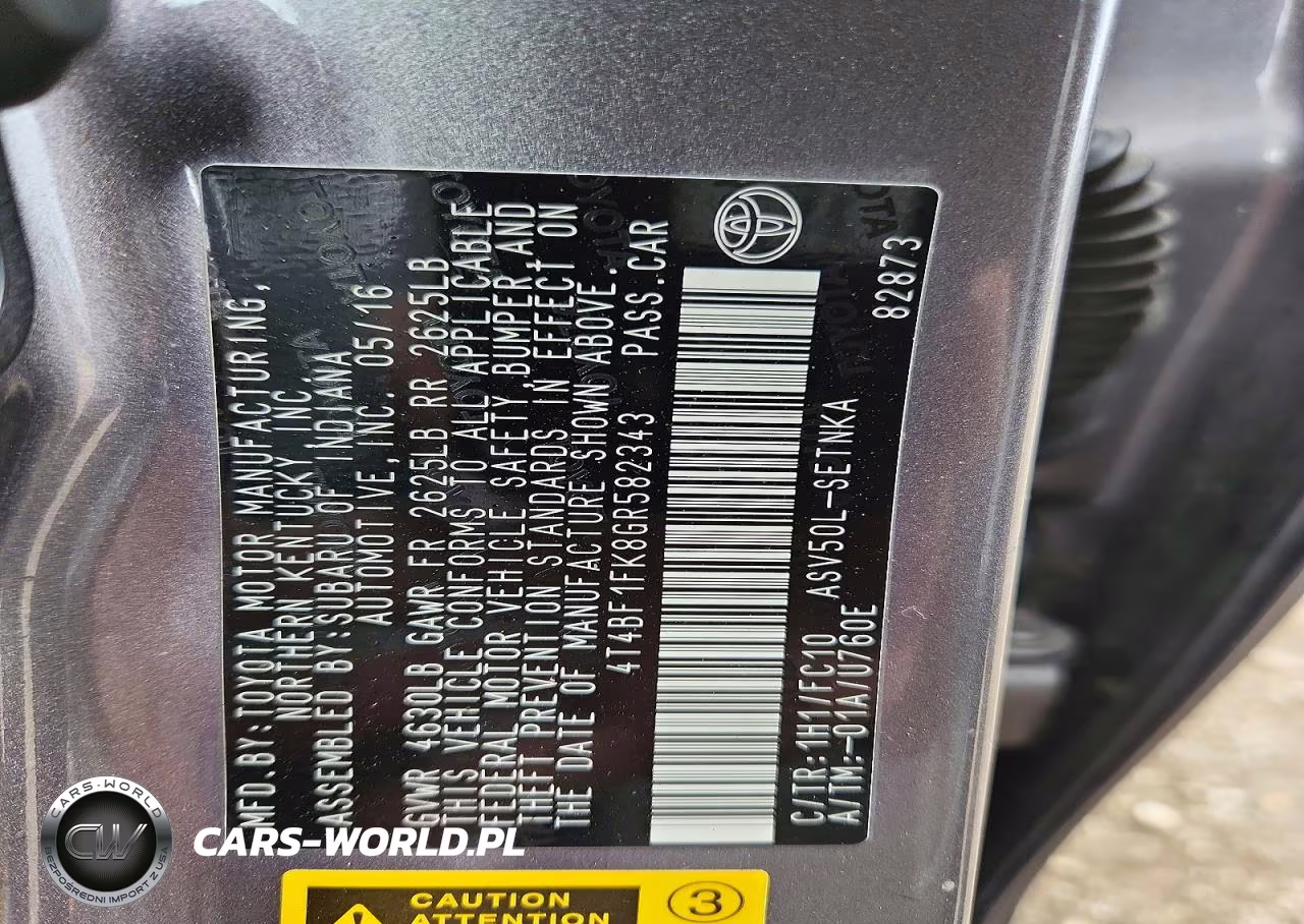 2016 Toyota Camry Le VIN:4T4BF1FK8GR582343 - 12