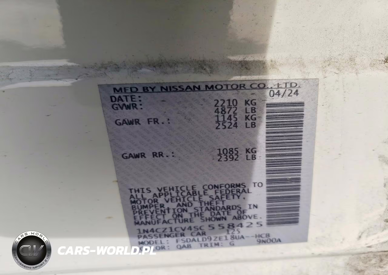 2025 Nissan Leaf Sv Plus VIN:1N4CZ1CV4SC558425 - 13