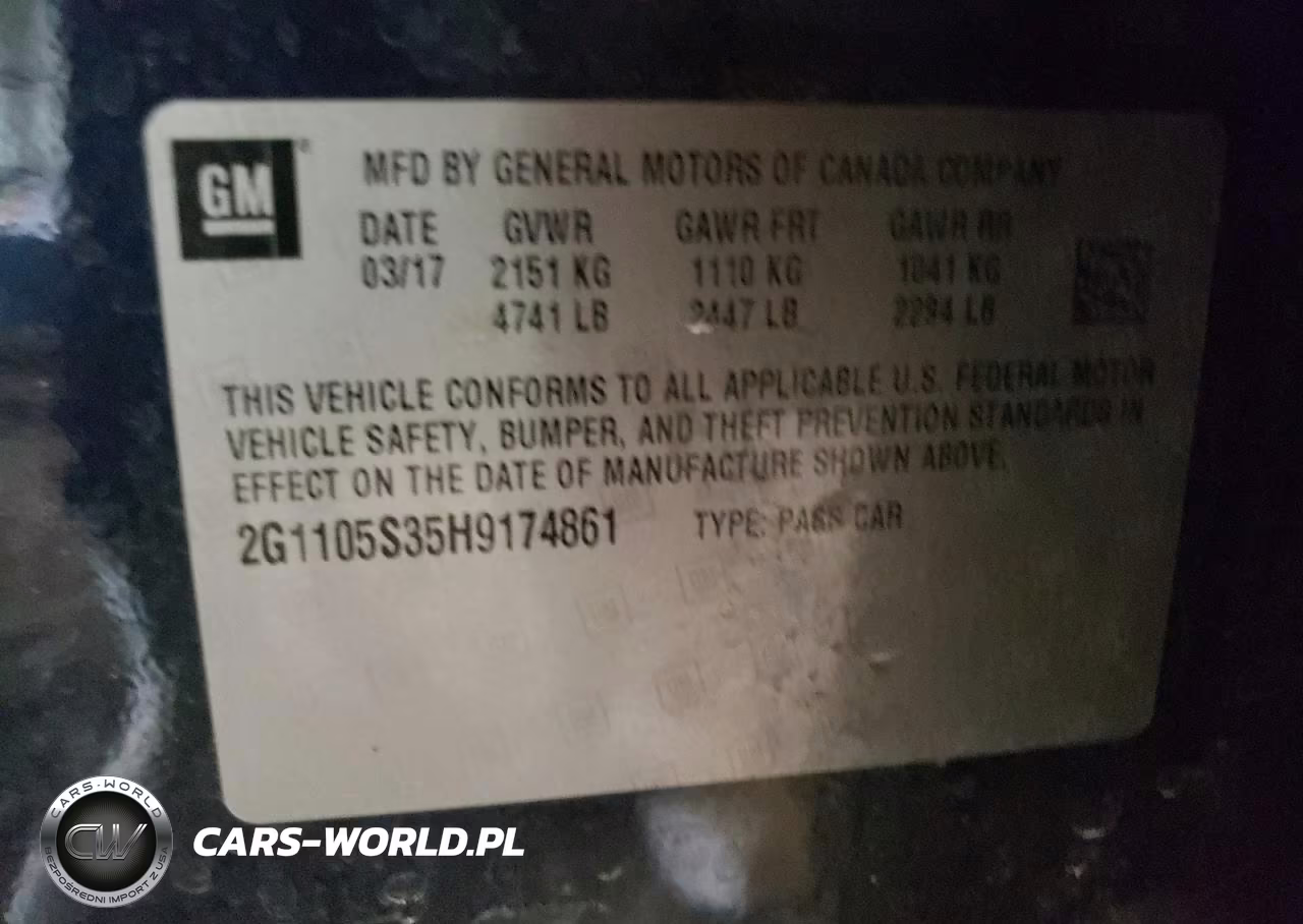 2017 Chevrolet Impala Lt VIN:2G1105S35H9174861 - 12