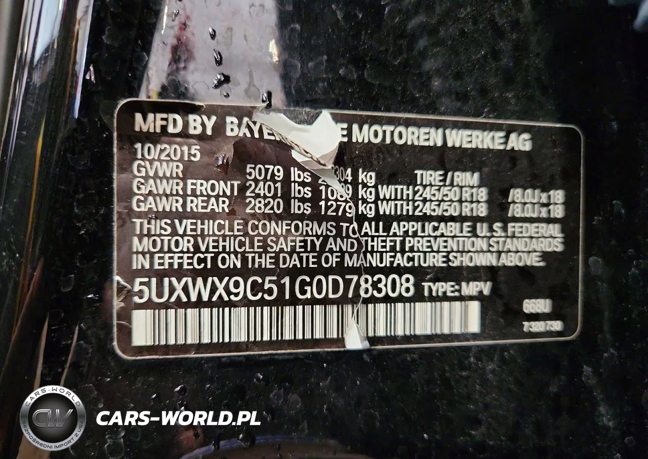 2016 BMW X3 xDrive28I VIN:5UXWX9C51G0D78308 - 13