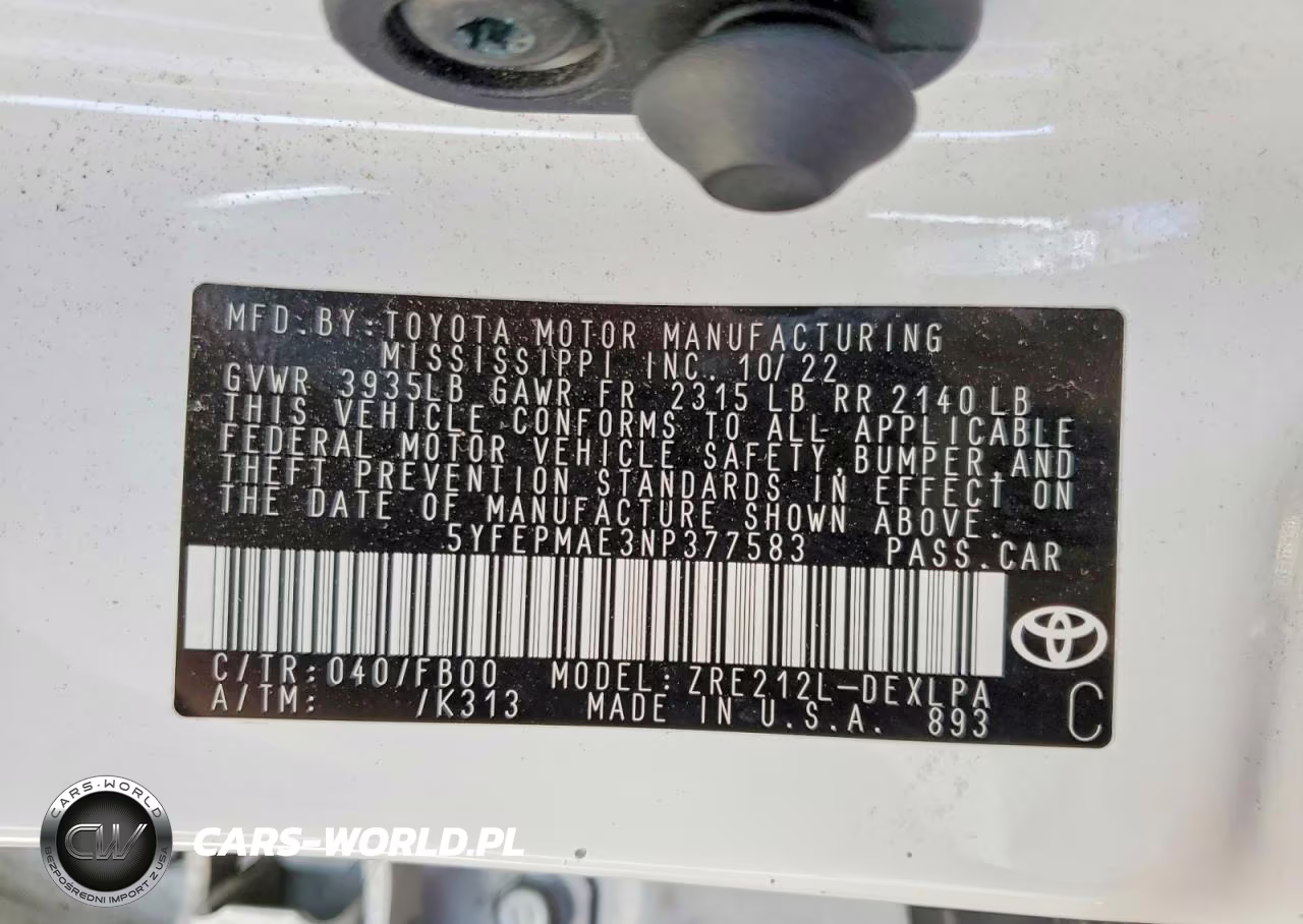 2022 Toyota Corolla Le VIN:5YFEPMAE3NP377583 - 12