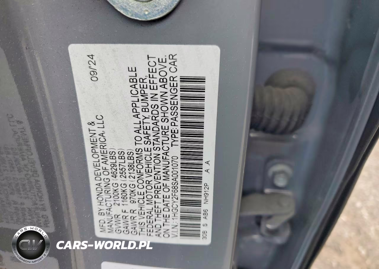 2025 Honda Accord Hybrid Exl VIN:1HGCY2F68SA001070 - 12
