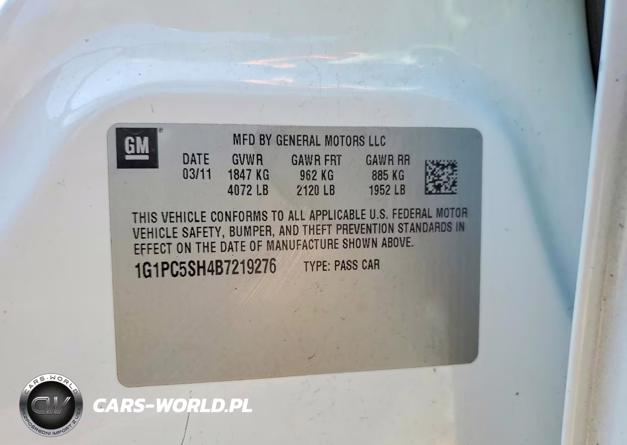 2011 Chevrolet Cruze Ls VIN:1G1PC5SH4B7219276 - 12