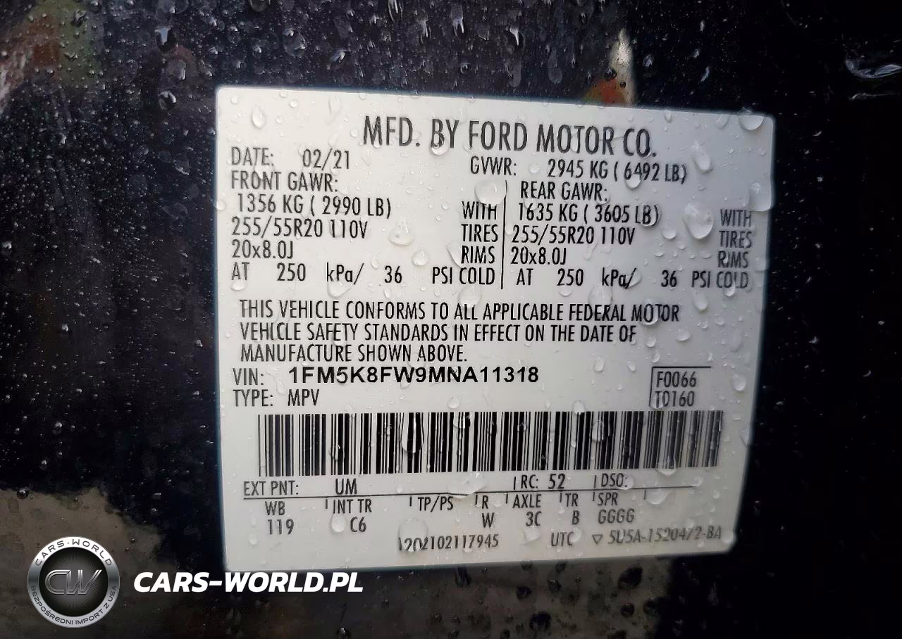 2021 Ford Explorer Limited VIN:1FM5K8FW9MNA11318 - 14