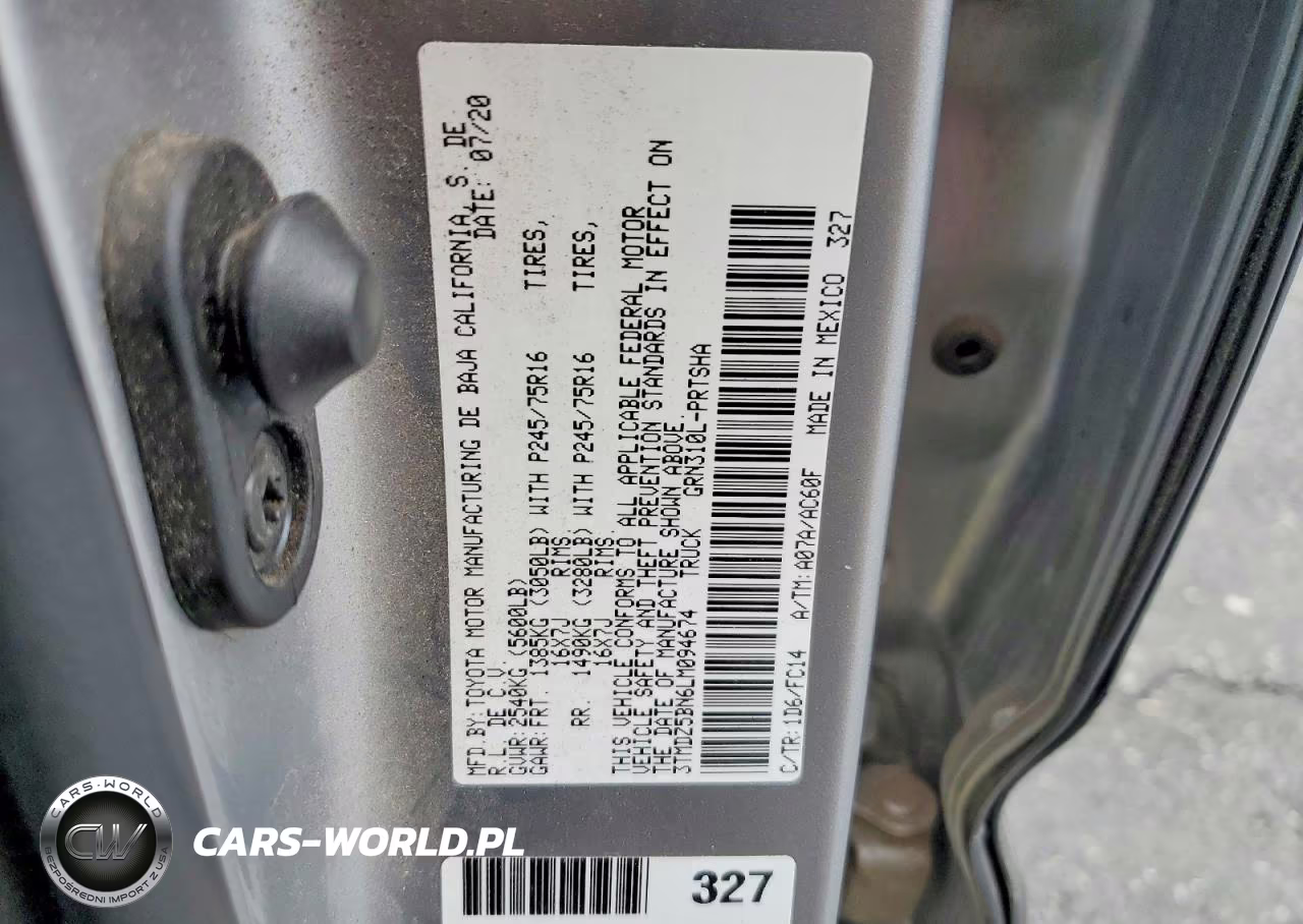 2020 Toyota Tacoma Sr5 V6 VIN:3TMDZ5BN6LM094674 - 12