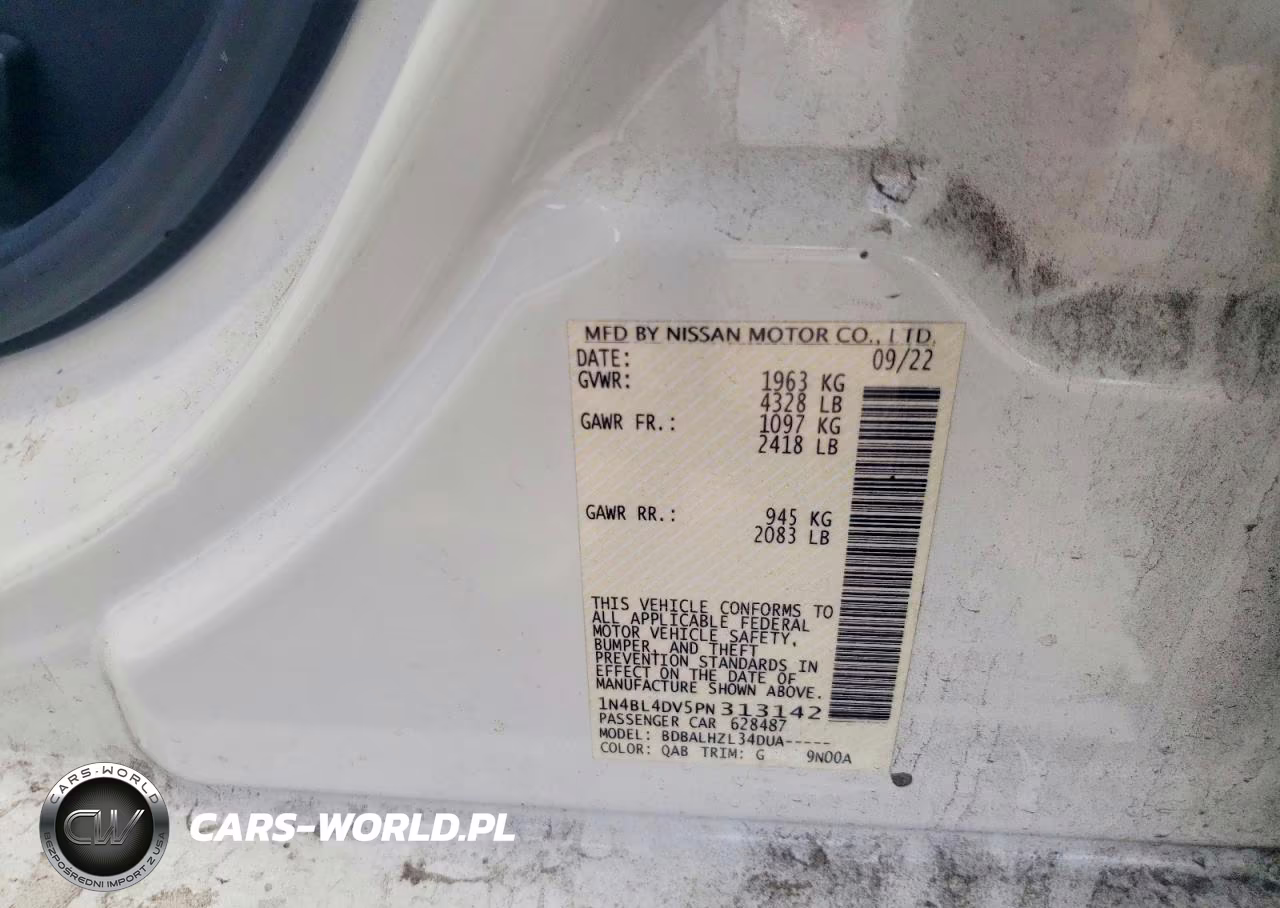 2023 Nissan Altima 2.5 Sv VIN:1N4BL4DV5PN313142 - 13