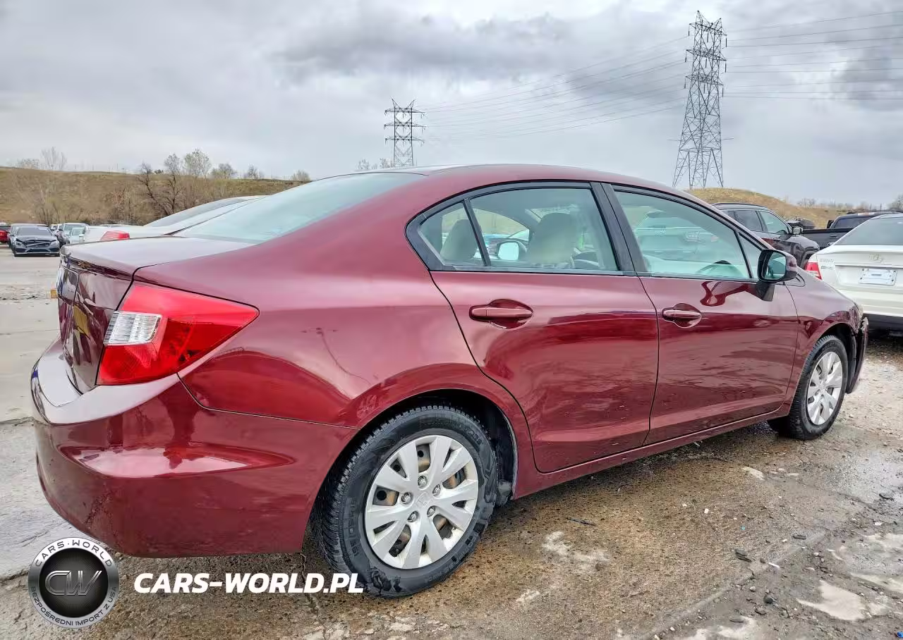 2012 Honda Civic Lx VIN:2HGFB2F57CH536545 - 3