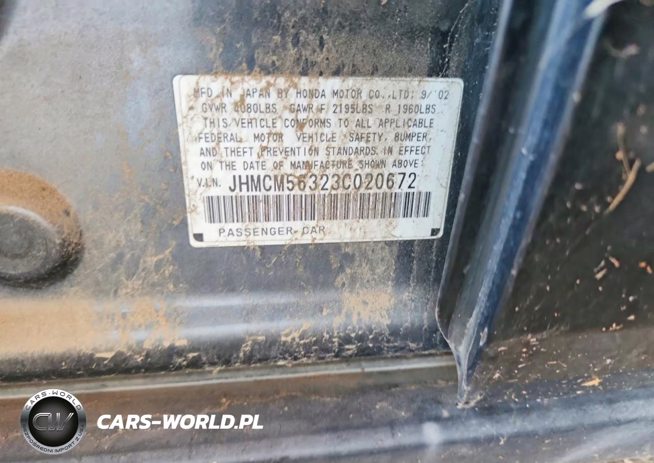 2003 Honda Accord VIN:JHMCM56323C020672 - 12