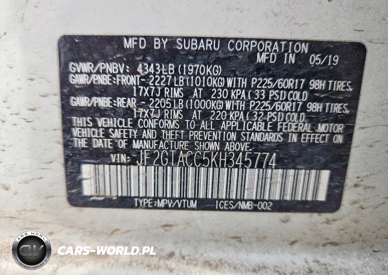 2019 Subaru Crosstrek Premium VIN:JF2GTACC5KH345774 - 13