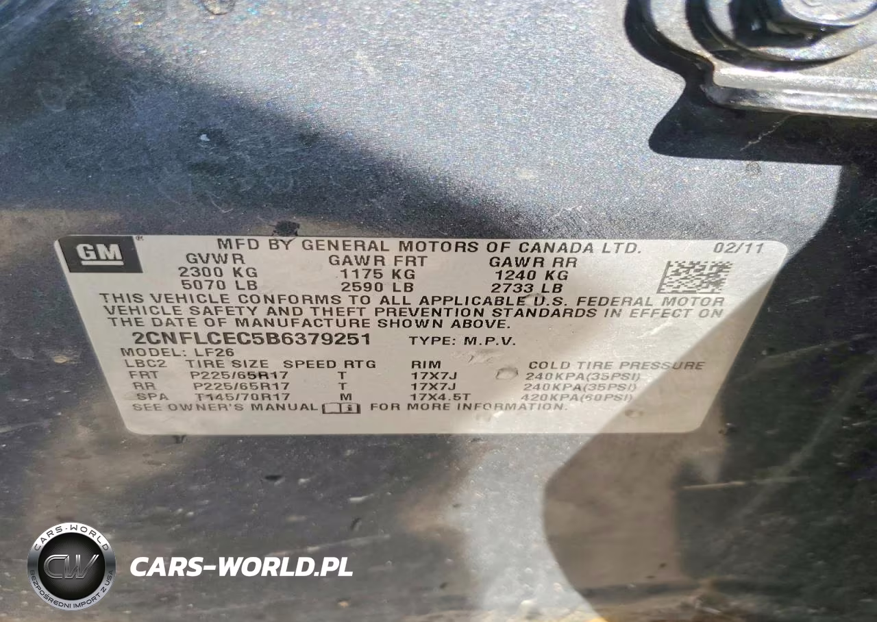 2011 Chevrolet Equinox Ls VIN:2CNFLCEC5B6379251 - 13