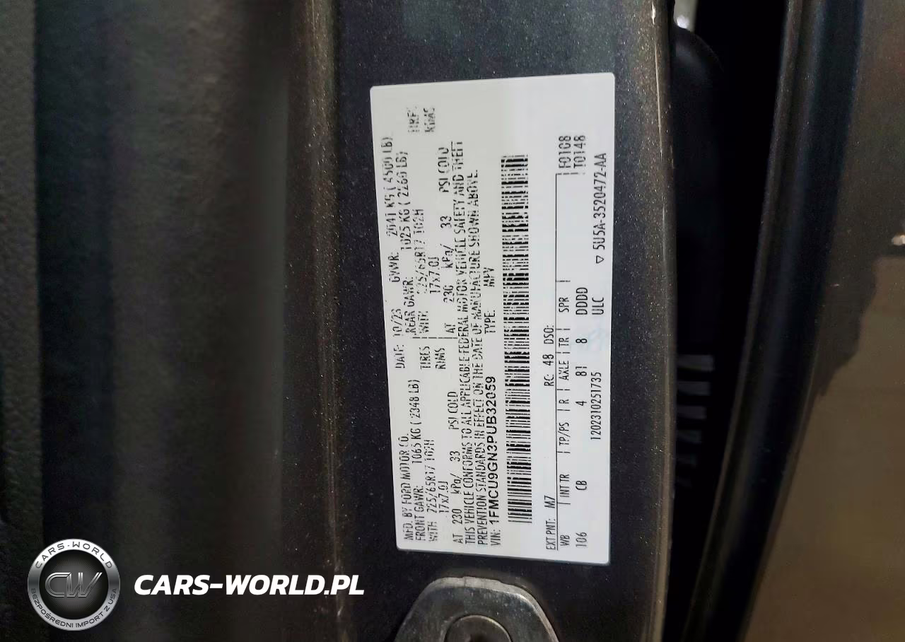 2023 Ford Escape Active VIN:1FMCU9GN3PUB32059 - 13