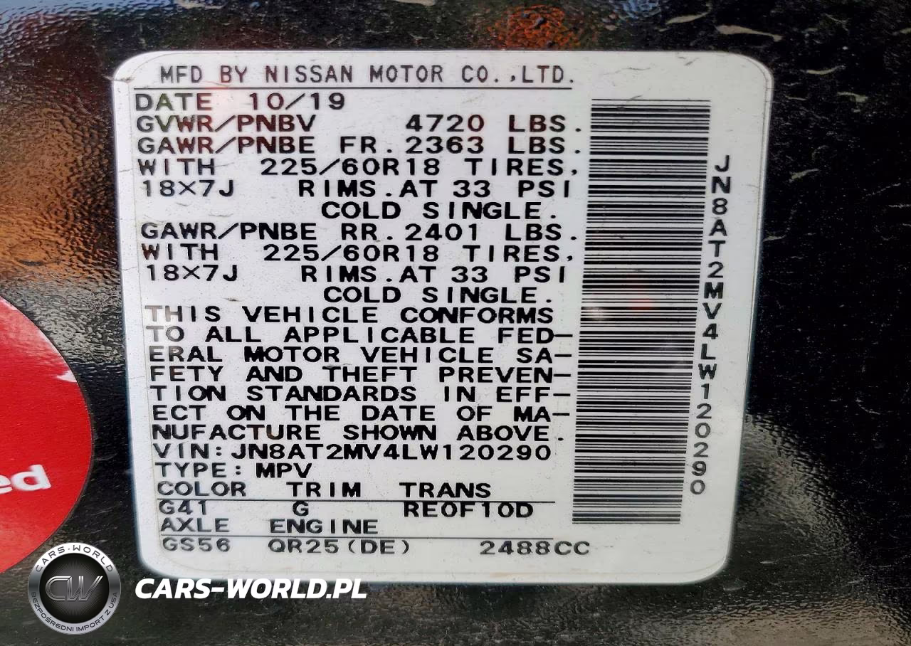2020 Nissan Rogue Sv VIN:JN8AT2MV4LW120290 - 14