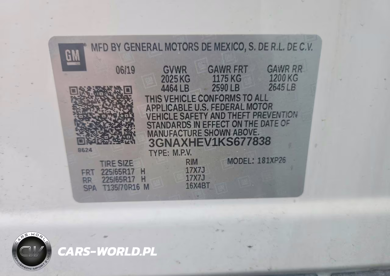 2019 Chevrolet Equinox Ls VIN:3GNAXHEV1KS677838 - 12