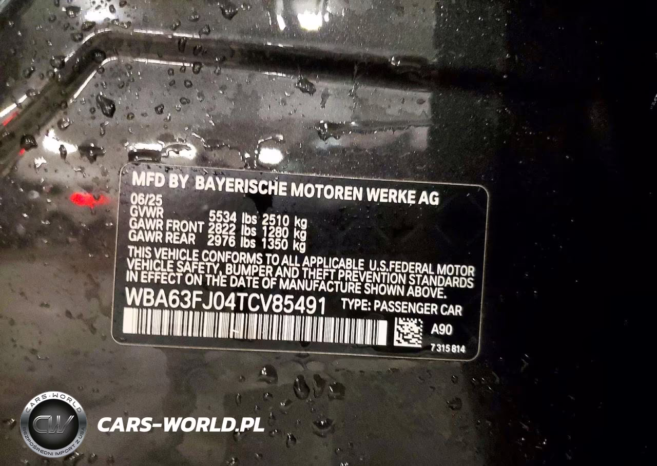2026 BMW 540 Xi VIN:WBA63FJ04TCV85491 - 12