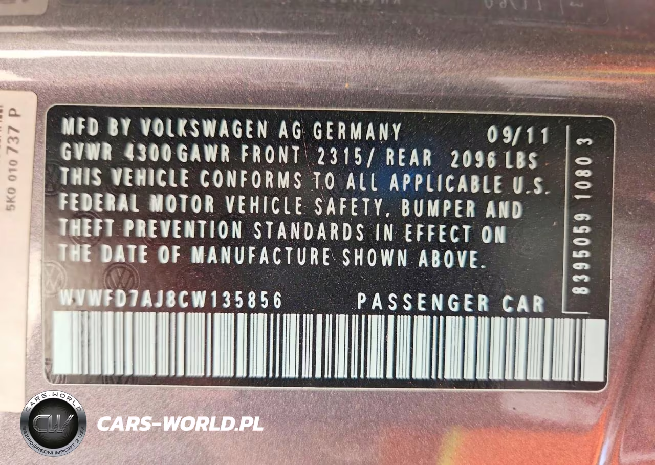 2012 Volkswagen Gti 2-Door VIN:WVWFD7AJ8CW135856 - 12