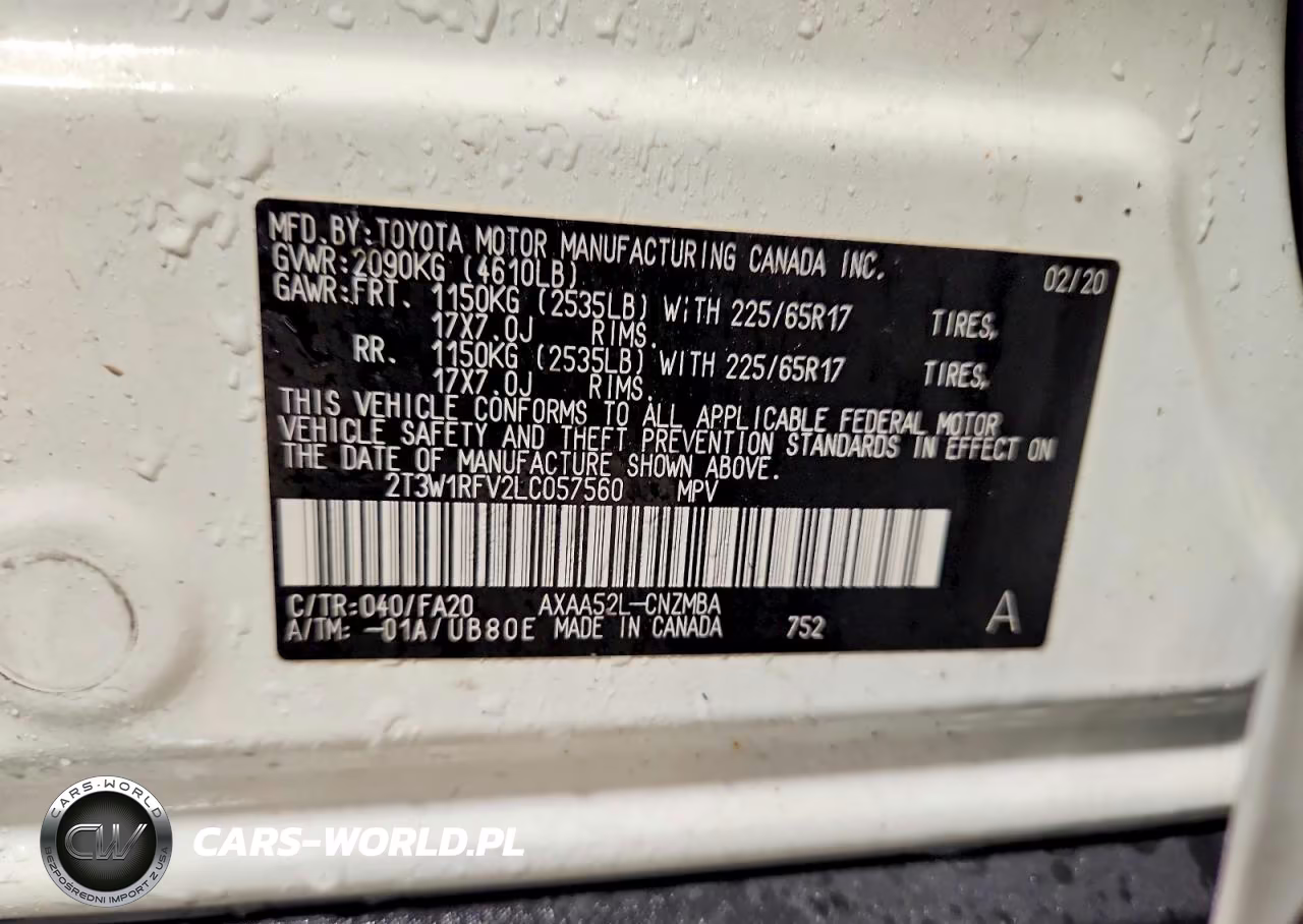 2020 Toyota Rav4 Xle VIN:2T3W1RFV2LC057560 - 12