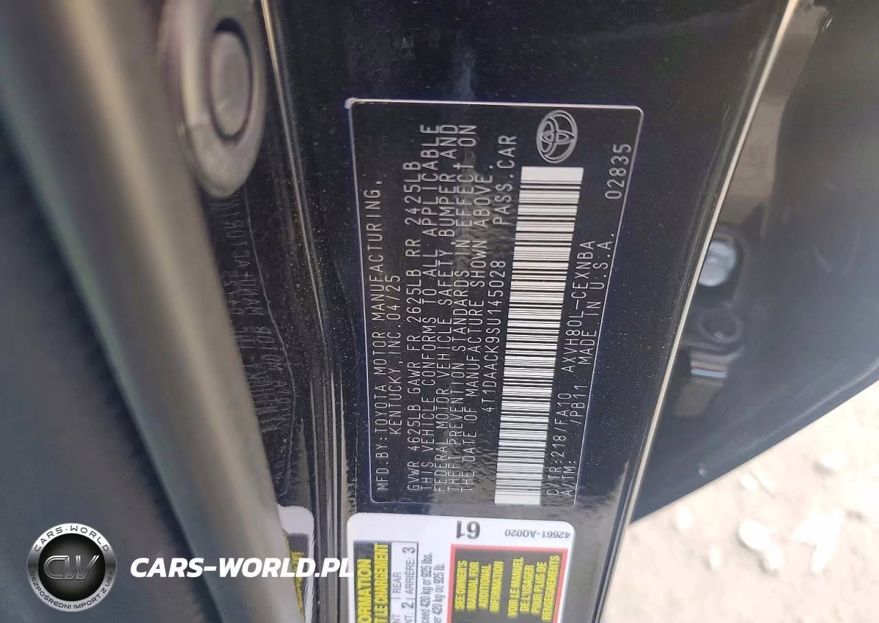 2025 Toyota Camry Le VIN:4T1DAACK9SU145028 - 13