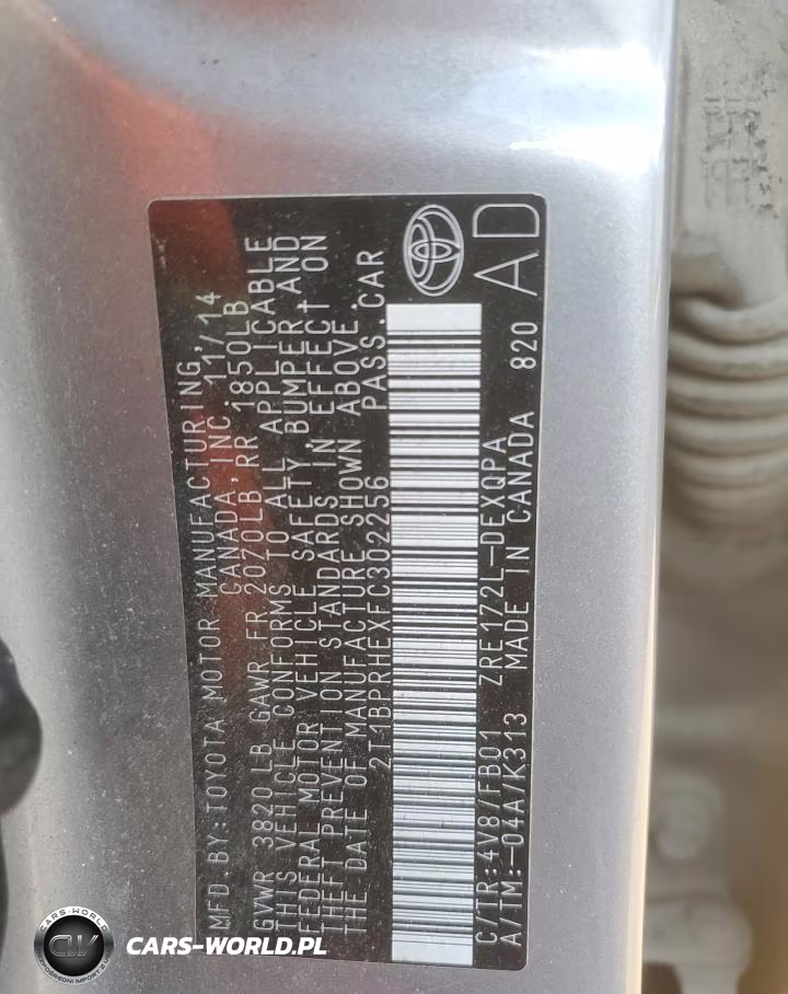 2015 Toyota Corolla Eco VIN:2T1BPRHEXFC302256 - 12