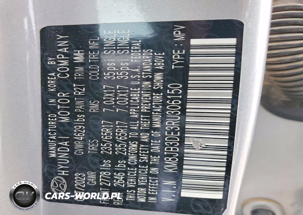2024 Hyundai Tucson Sel VIN:KM8JB3DE3RU306150 - 13