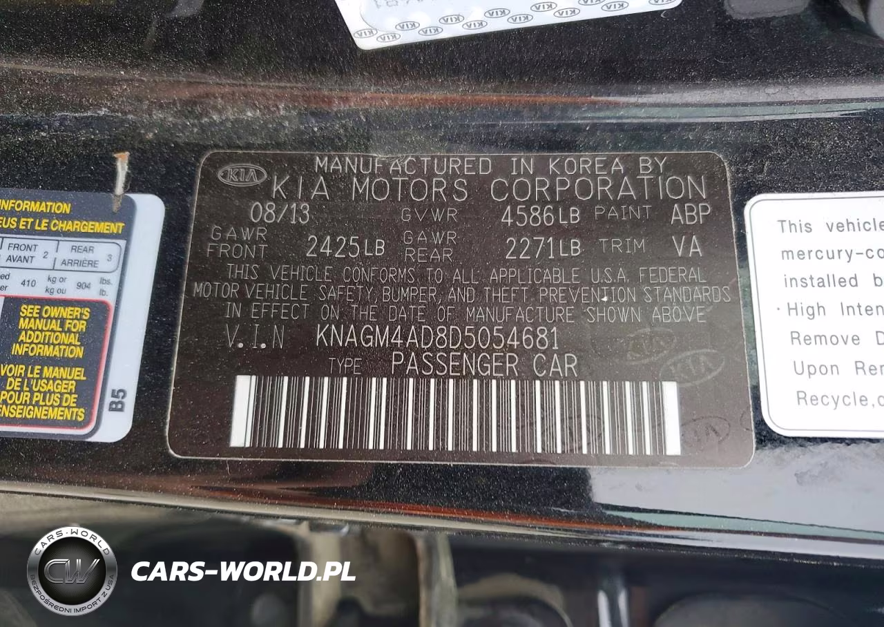 2013 Kia Optima Hybrid Ex VIN:KNAGM4AD8D5054681 - 13