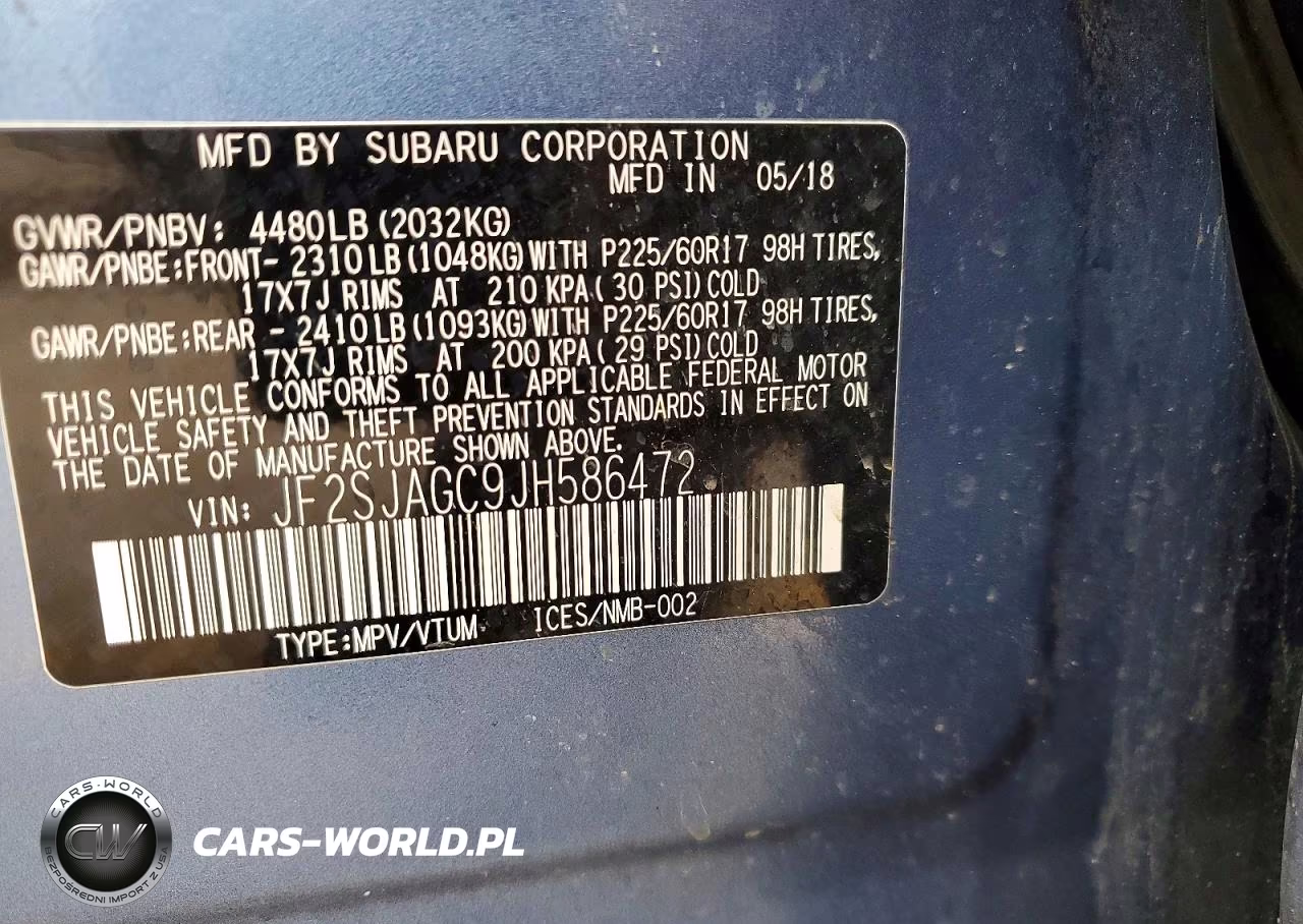 2018 Subaru Forester 2.5I Premium VIN:JF2SJAGC9JH586472 - 13