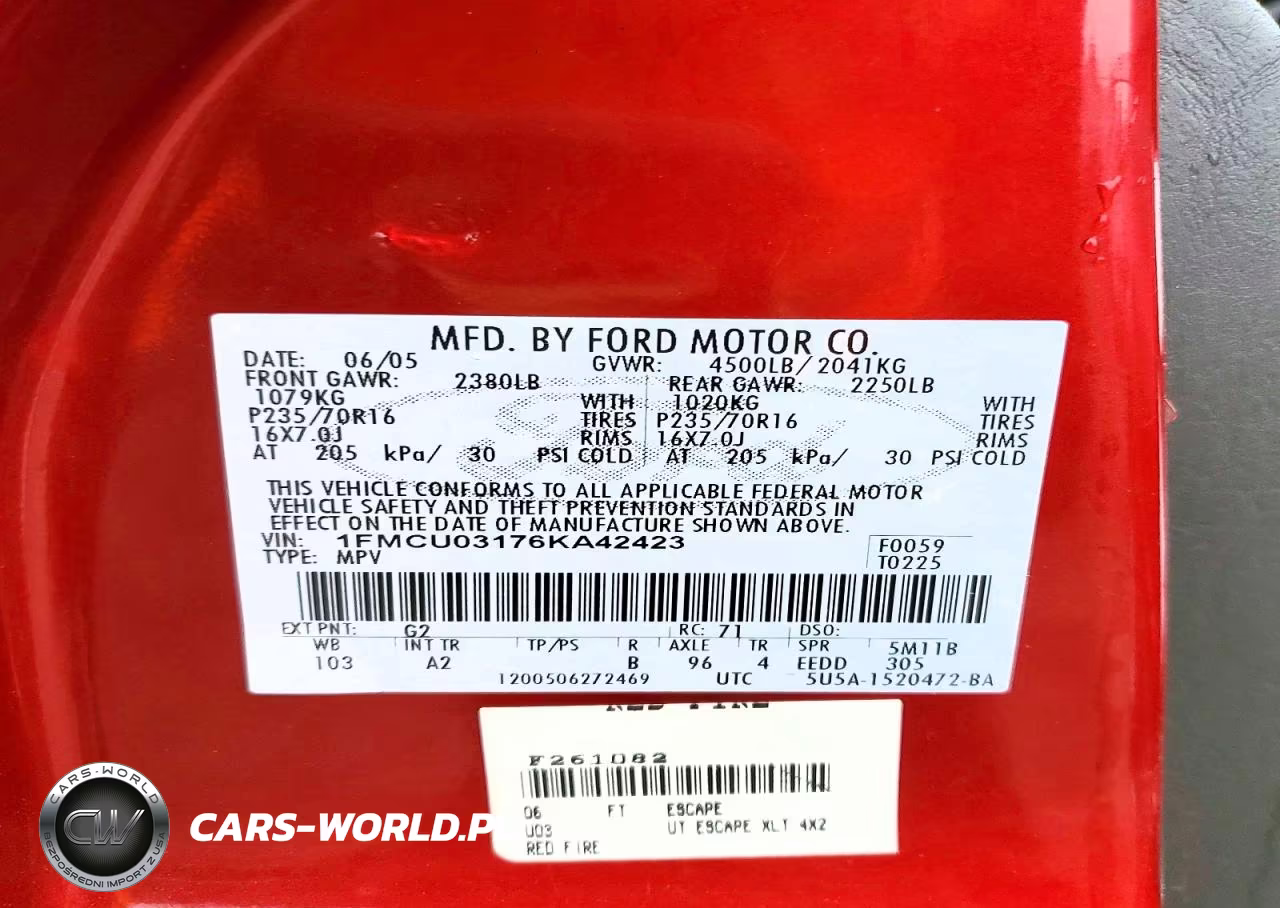 2006 Ford Escape Xlt VIN:1FMCU03176KA42423 - 14