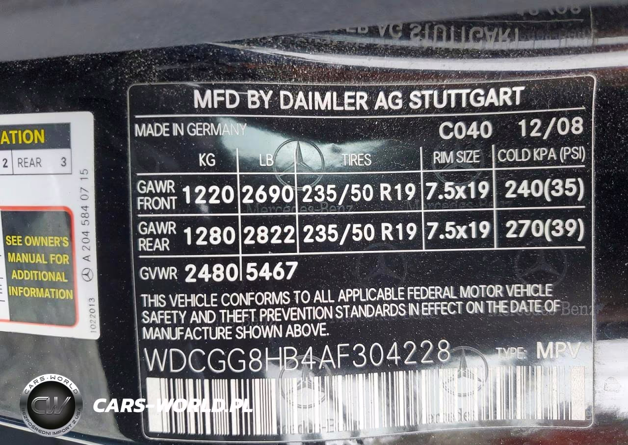 2010 Mercedes-Benz Glk 350 4Matic VIN:WDCGG8HB4AF304228 - 13