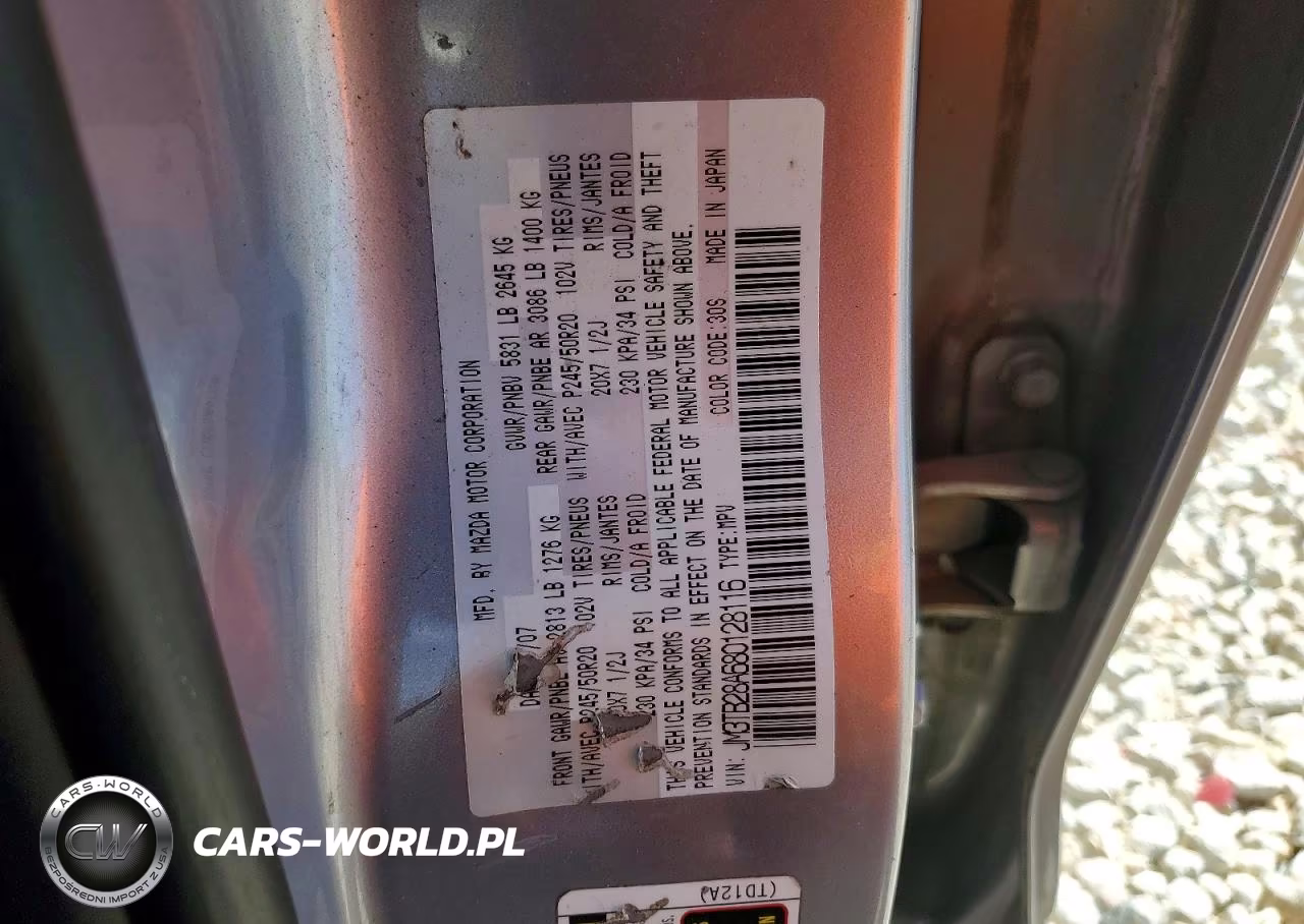 2008 Mazda Cx-9 VIN:JM3TB28A680128116 - 13