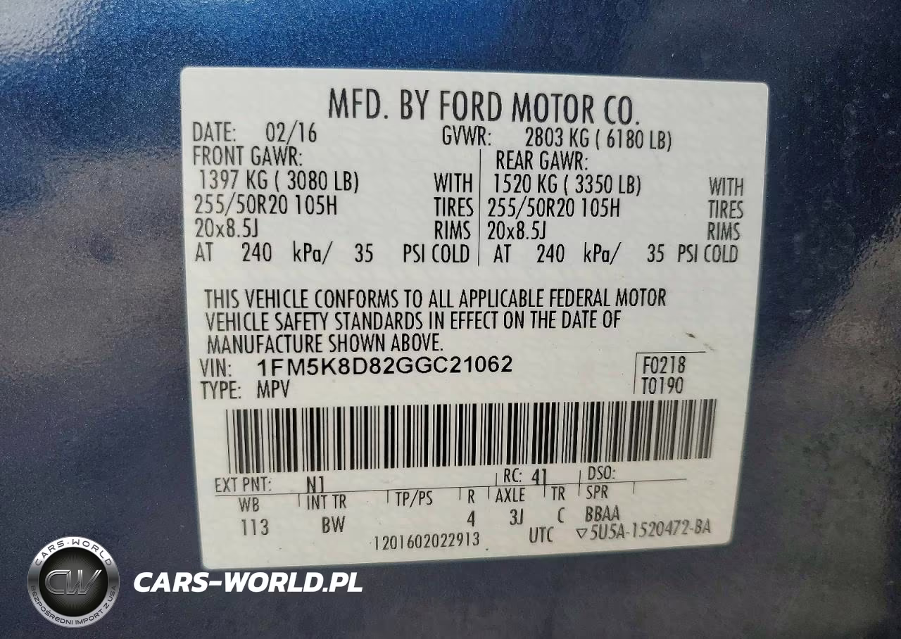 2016 Ford Explorer Xlt VIN:1FM5K8D82GGC21062 - 14