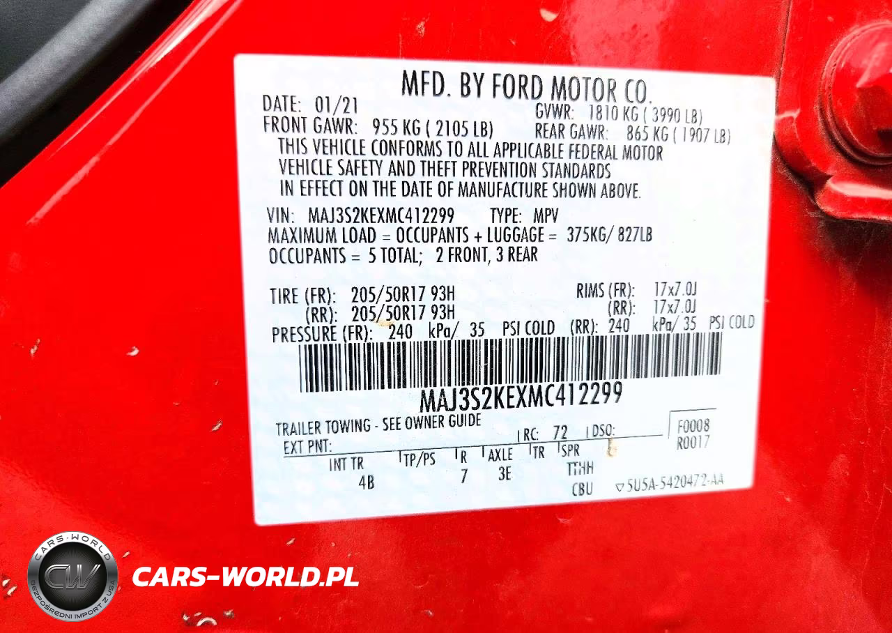 2021 Ford Ecosport Titanium VIN:MAJ3S2KEXMC412299 - 13