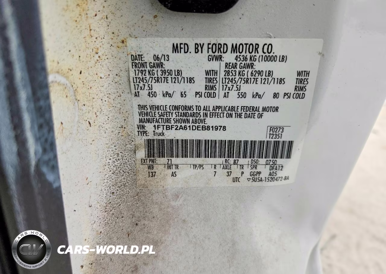 2013 Ford F250 Super Duty VIN:1FTBF2A61DEB81978 - 13