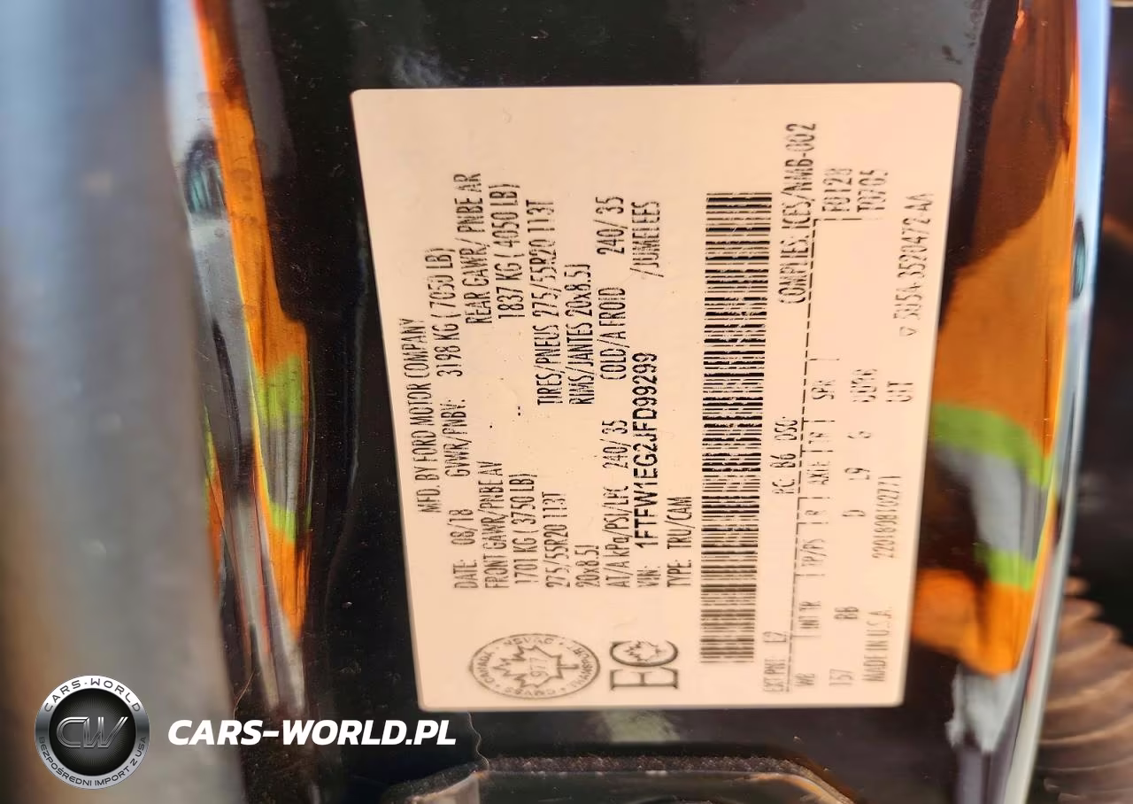 2018 Ford F150 Supercrew VIN:1FTFW1EG2JFD99299 - 12