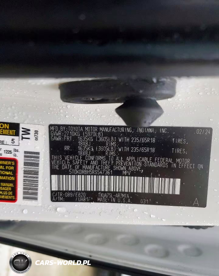 2024 Toyota Highlander Le VIN:5TDKDRBH5RS547361 - 13