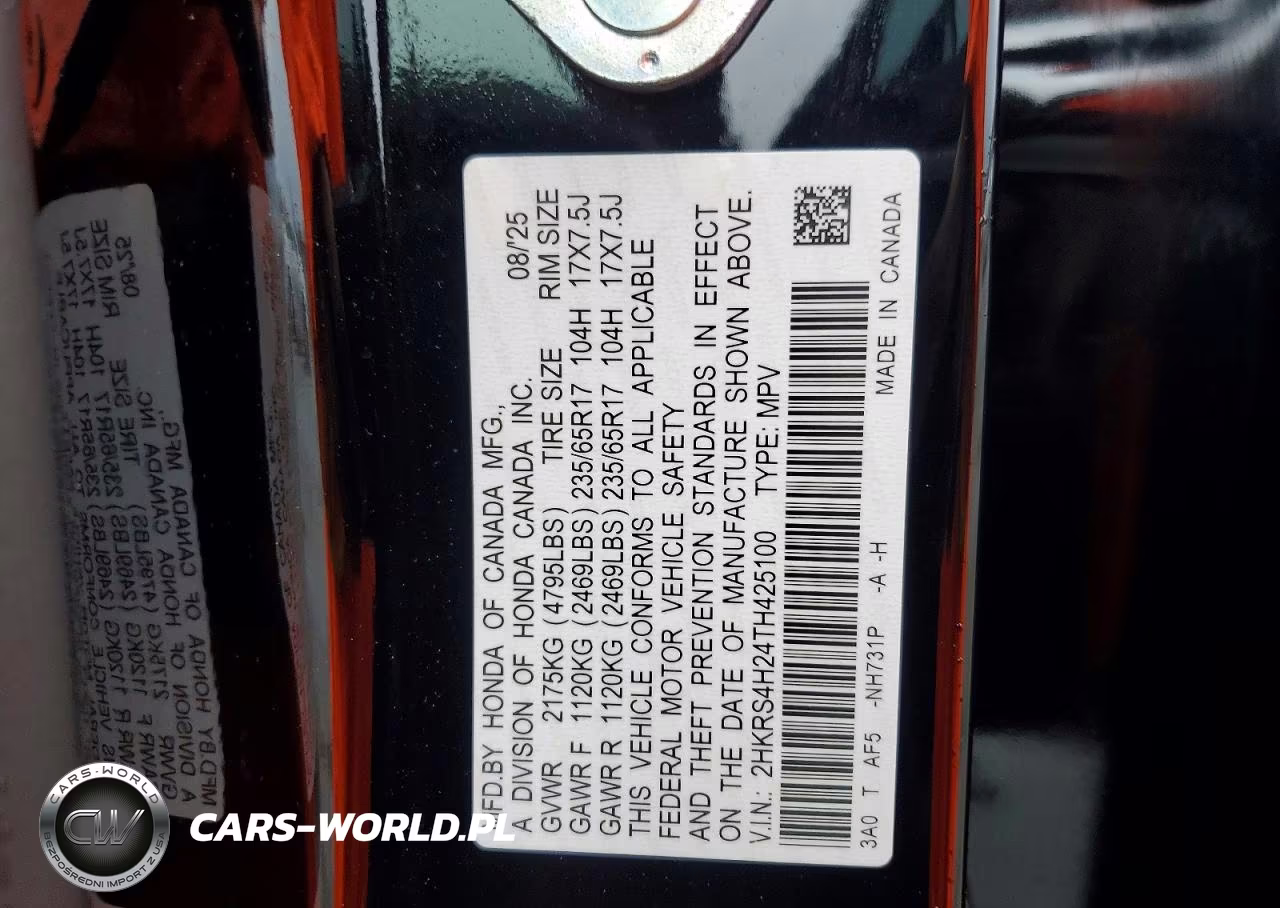 2026 Honda Cr-V Lx VIN:2HKRS4H24TH425100 - 13